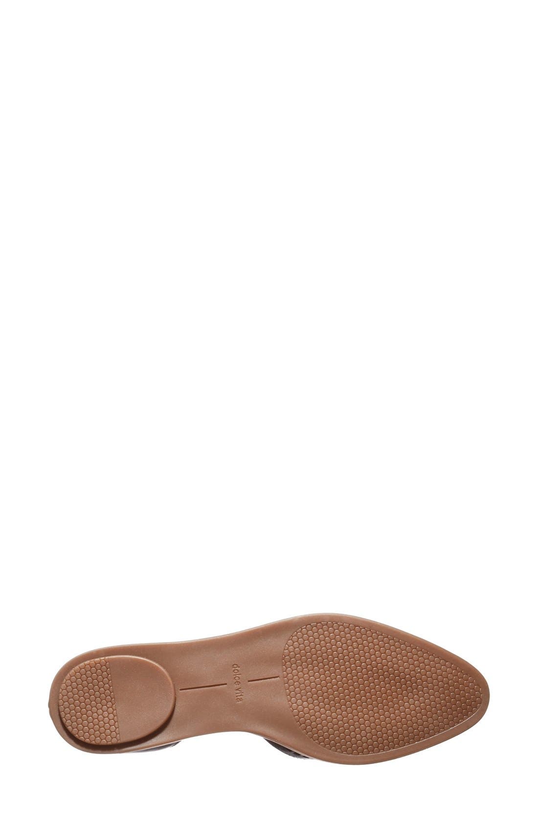 'Laynie' d'Orsay Flat, Alternate, color, BLACK