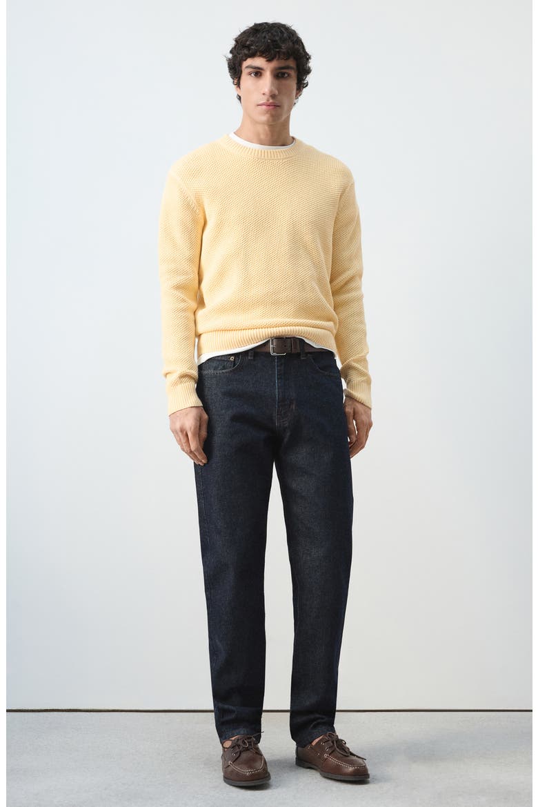 Crewneck Cotton Blend Sweater, Alternate, color, PASTEL YELLOW