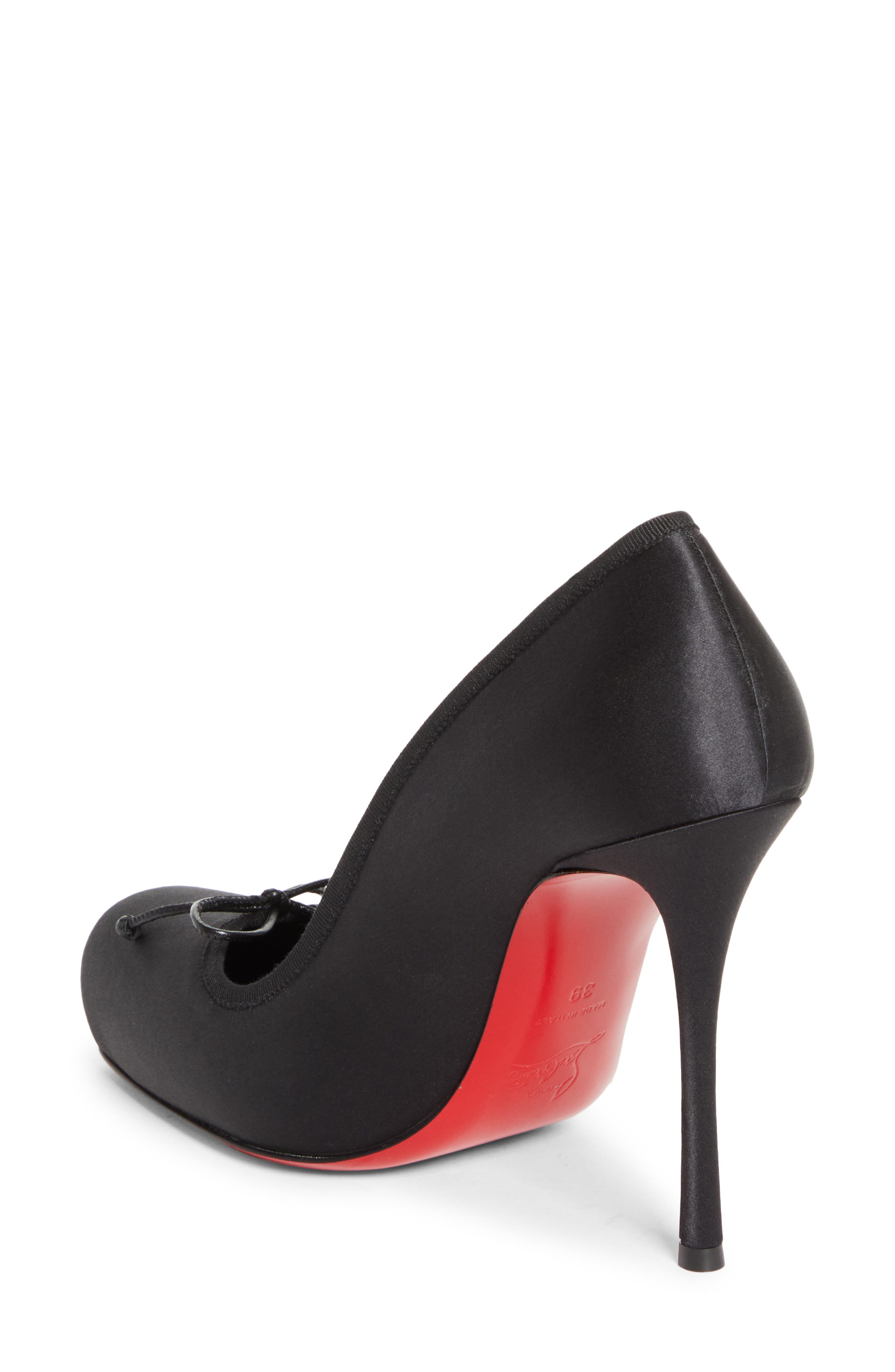 Christian Louboutin Cassia Square Toe Pump, Alternate, color, Black
