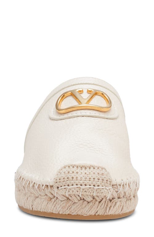 Shop Valentino Garavani Vlogo Mule In Light Ivory