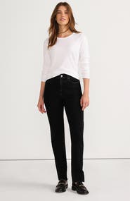 Lands' End Recover Mid Rise Straight Leg Blue Jeans