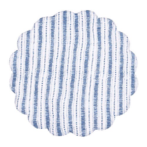 C & F Home C&f Home Payton Paisley Round Placemats Set Of 6, 17" In Blue