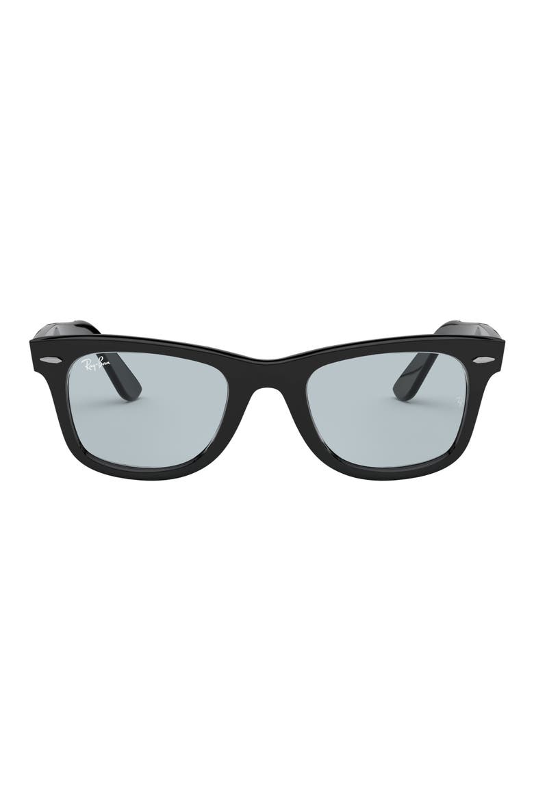 52mm Square Sunglasses, Main, color, BLACK / LIGHT GREY