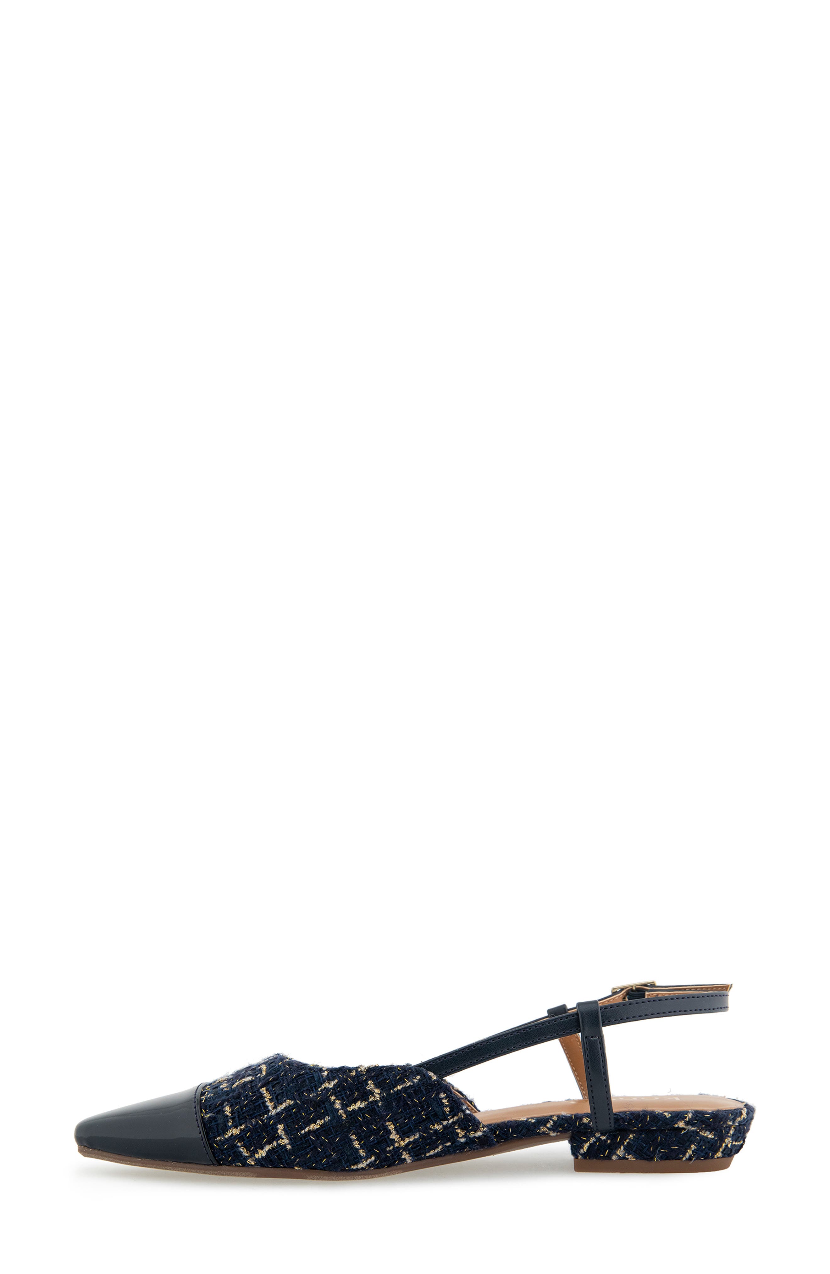 Kensie Penny Slingback Flat, Alternate, color, Navy