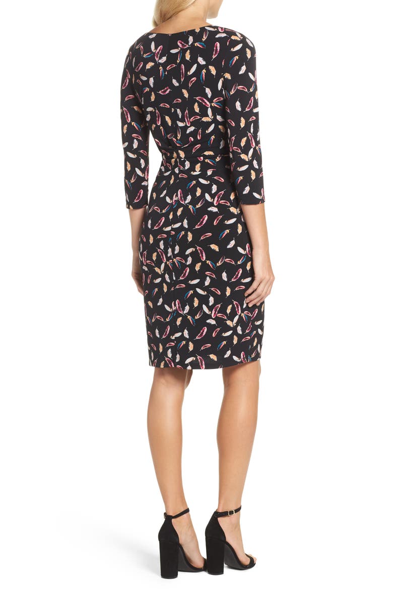 Print Stretch Sheath Dress, Alternate, color, PINK MULTI
