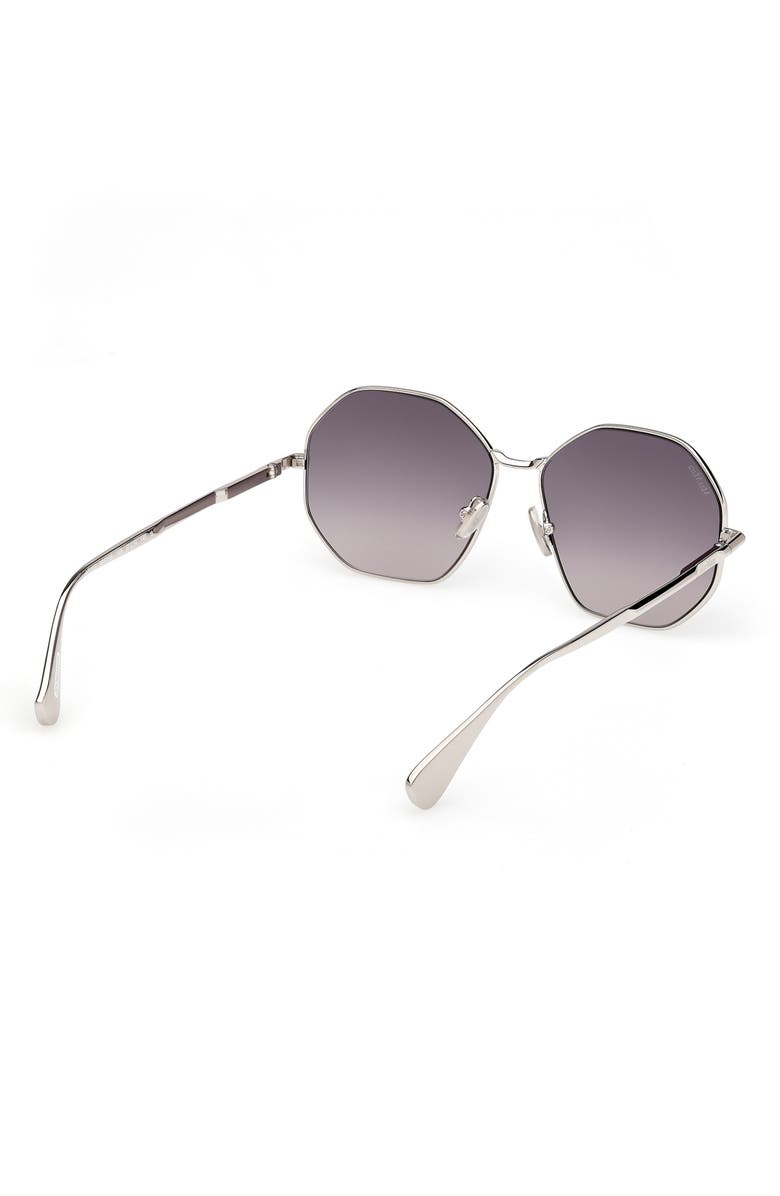 Max Mara 57mm Geometric Sunglasses, Alternate, color,