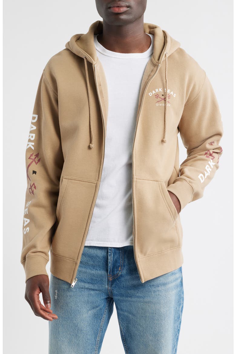 Headmaster III Zip Fleece Hoodie, Main, color, SANDSTONE