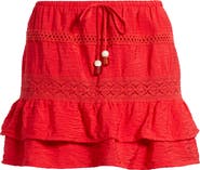 KITTENISH Ruffle Tie Waist Miniskirt