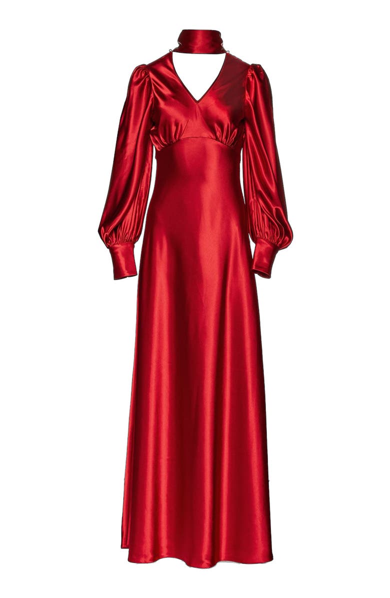 Vasiliki Morgan Silky Bias Cut Dress, Alternate, color, Sea Foam