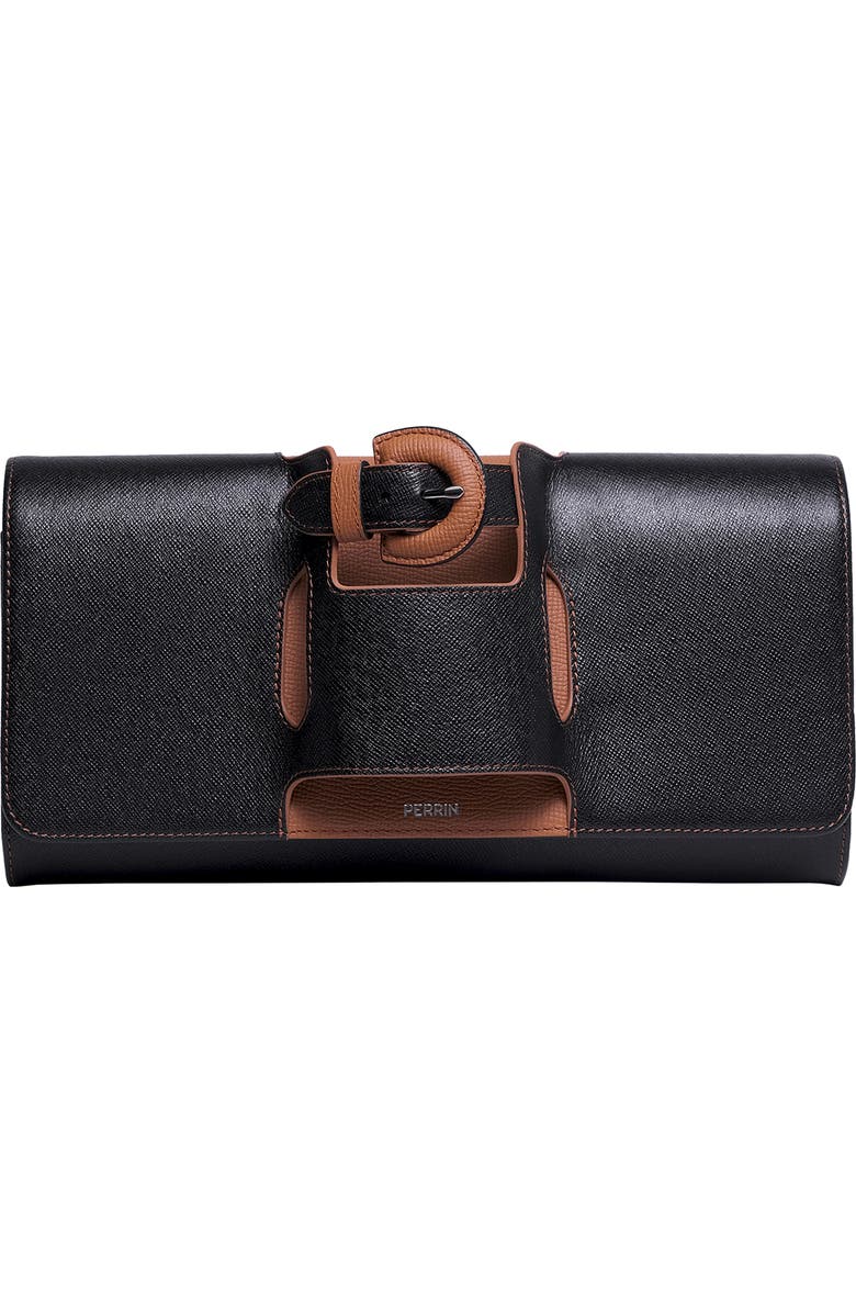 PERRIN PARIS La Parisienne Clutch, Main, color, Black | Caramel