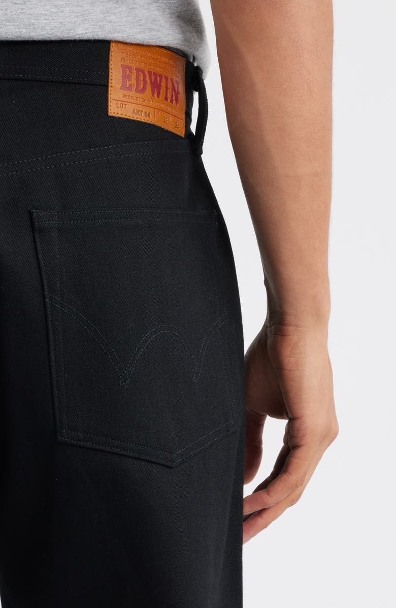 EDWIN Wide Straight Leg Selvedge Jeans, Alternate, color, Black Dry