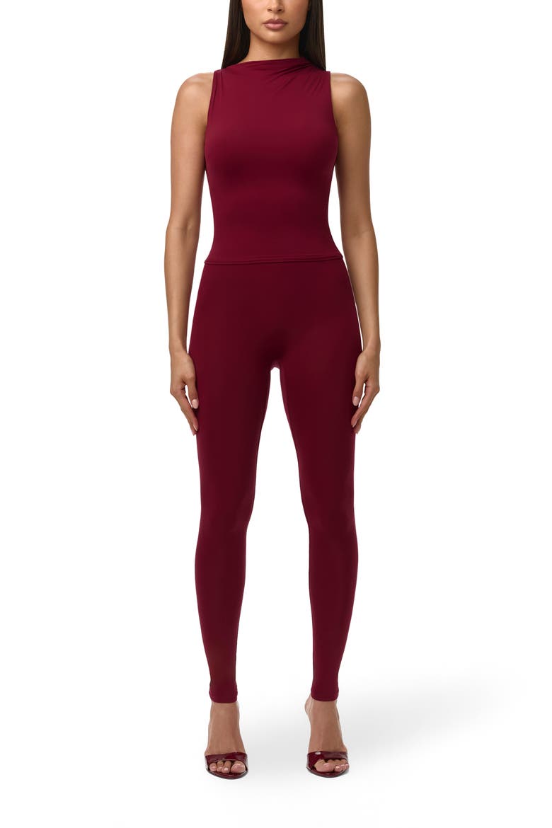 Naked Sleeveless Top, Alternate, color, SANGRIA