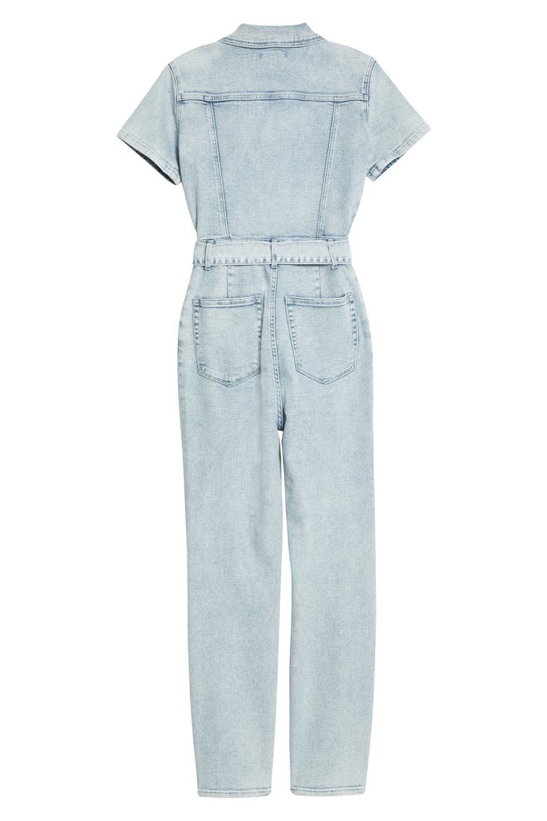 Fit for Success Belted Denim Jumpsuit, Alternate, color, BLUE471