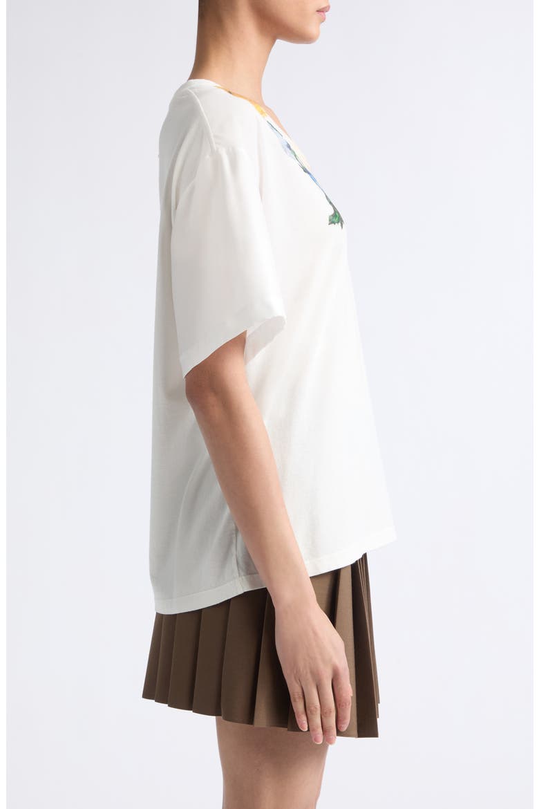 Flower Graphic T-Shirt, Alternate, color, OFF WHITE