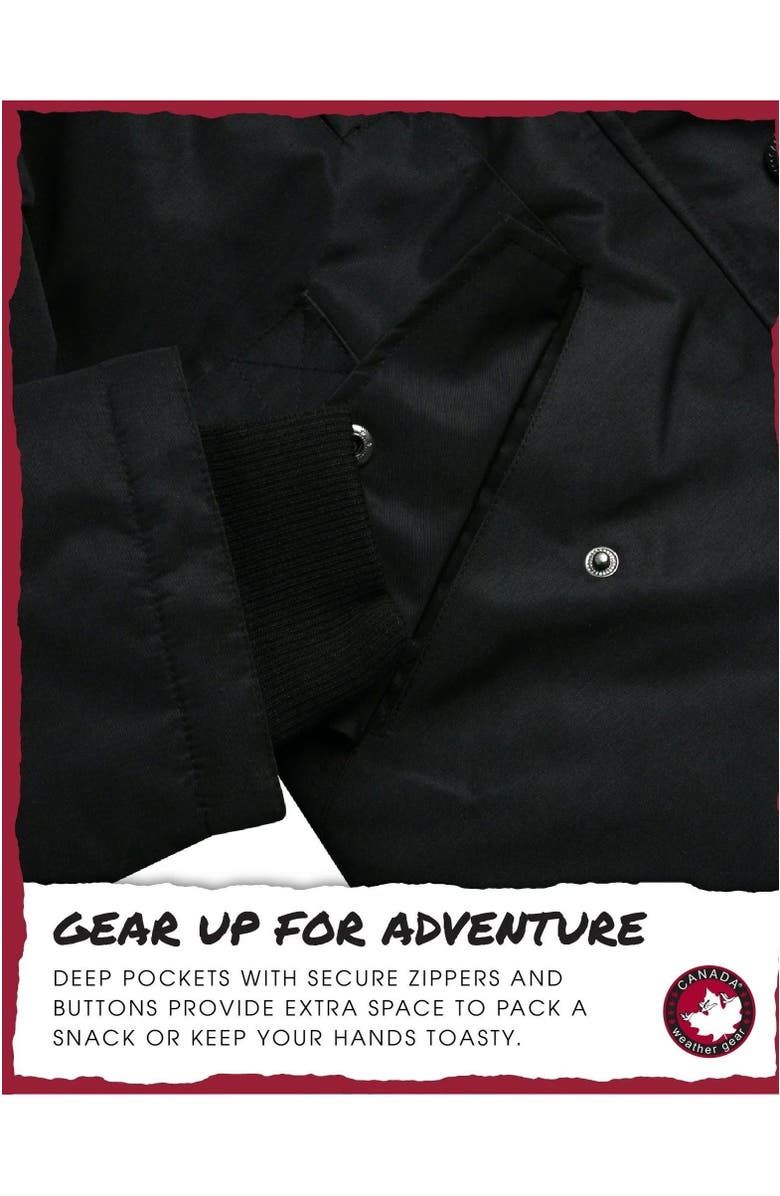 CANADA WEATHER GEAR Girls
 Winter Faux Fur Lining Ski Jacket, Alternate, color, 