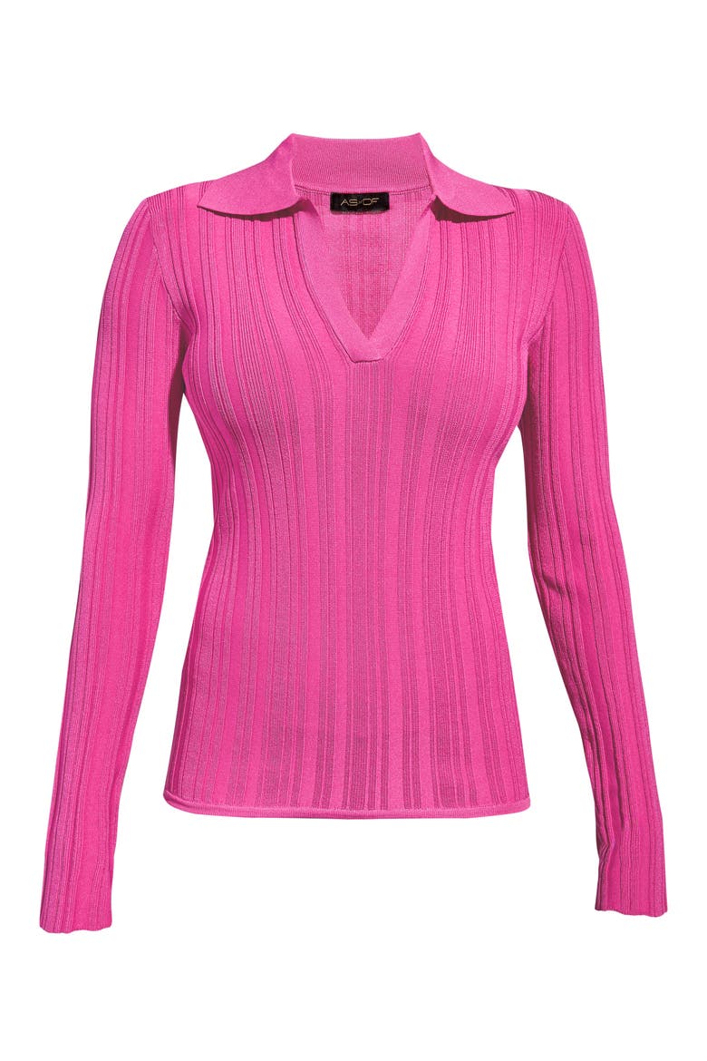 Fiamma Ribbed Top, Alternate, color, Hot Pink