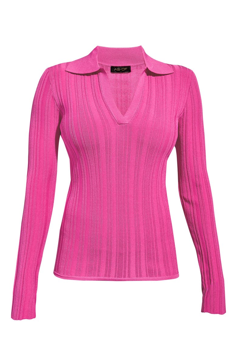 AS by DF Fiamma Ribbed Top, Alternate, color, Hot Pink