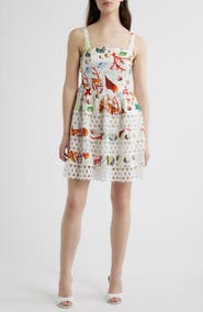 LAYERED WITH LOVE Giorgia Lace Inset Cotton Mini Sundress