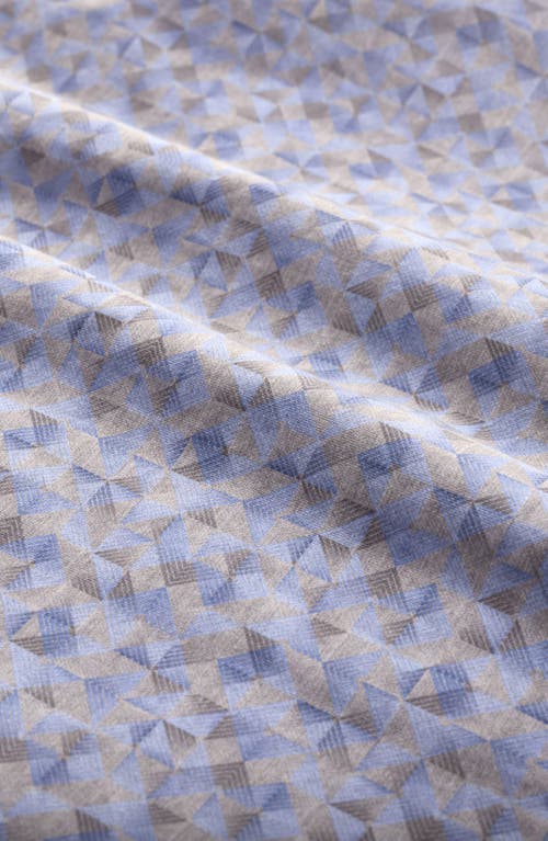 Bugatchi Jimmy Ooohcotton® Geo Print Button-up Shirt In Blue