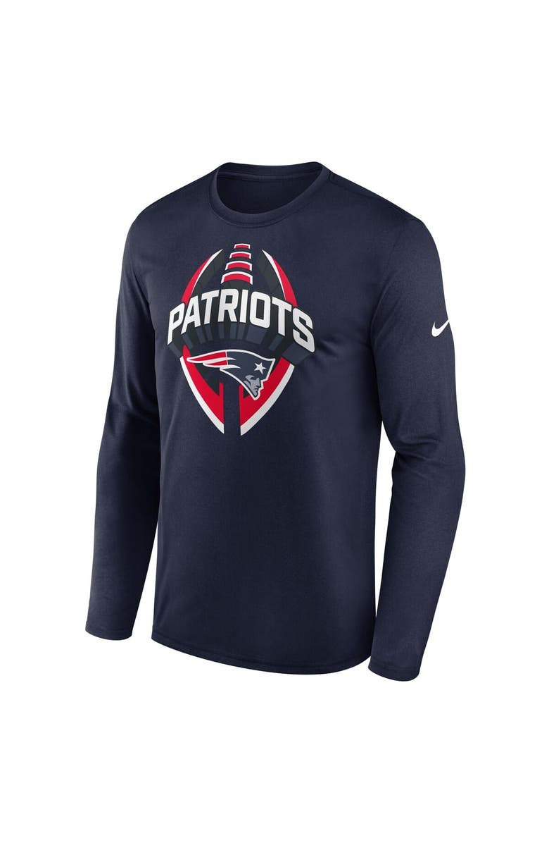 Nike Men's Nike Navy New England Patriots Primetime Legend Icon Performance Long Sleeve T-Shirt, Alternate, color, Navy
