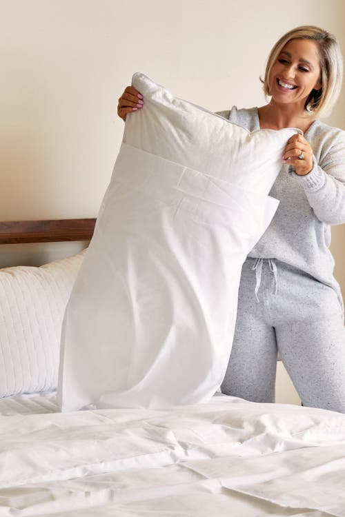 Bedvoyage Melange Viscose Cotton Blend Breathable Pillowcases In Snow