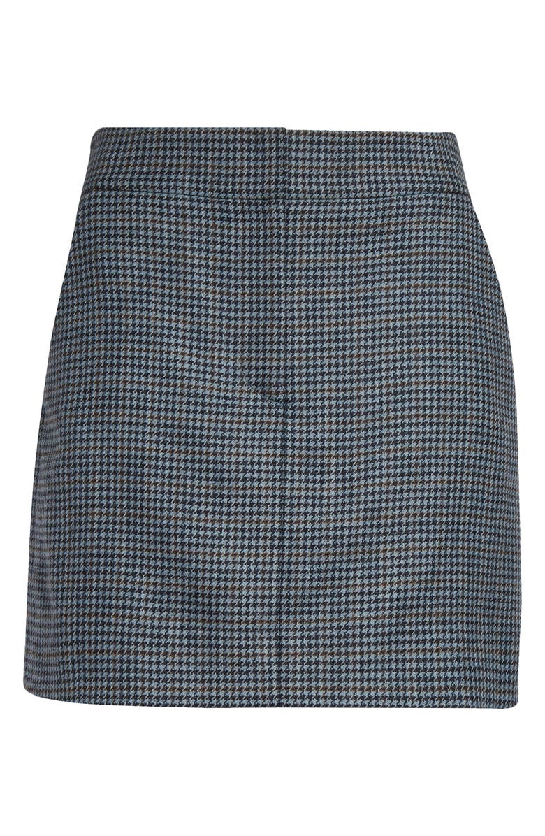 Veronica Beard Ford Houndstooth Wool Skirt, Alternate, color, Navy/ Blue River Multi