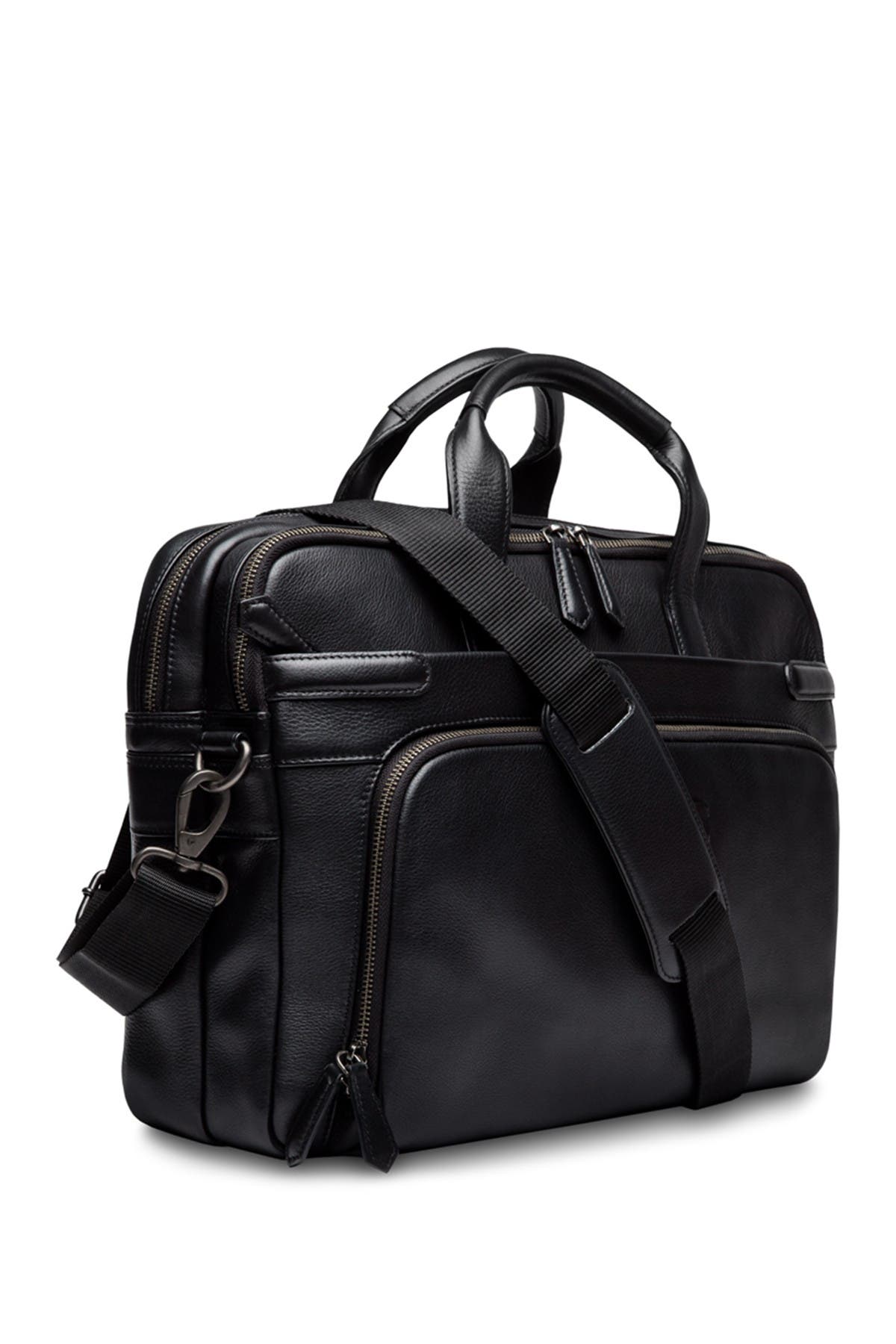 Bosca Double Zip Leather Laptop Brief, Alternate, color, 
