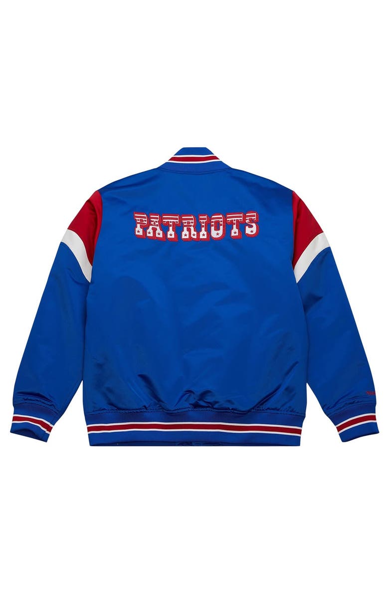 Mitchell & Ness Men's Mitchell & Ness  Royal New England Patriots Big & Tall Satin Full-Snap Jacket, Alternate, color, Royal