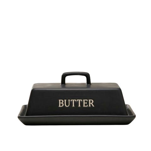 Ceramic Extra Large Butter Dish with Lid