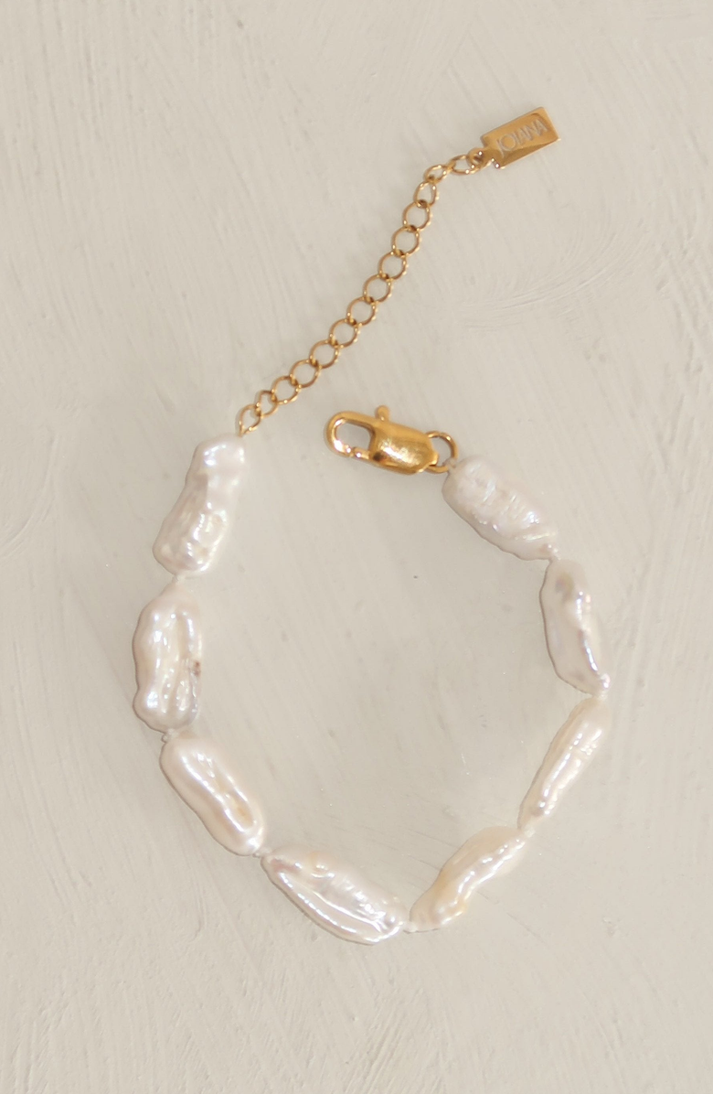 Joiana Jewelry Biwa Pearl Bracelet, Alternate, color, Pearl