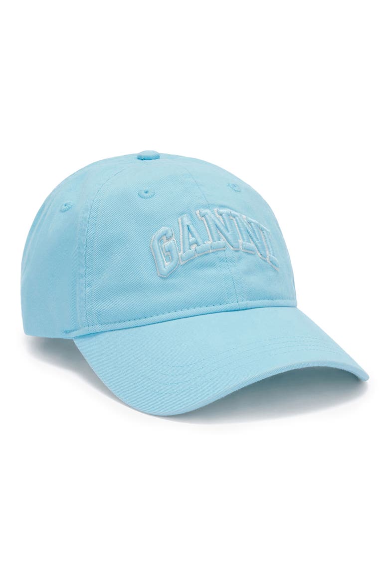 Washed Cotton Canvas Baseball Cap, Alternate, color, ICED AQUA