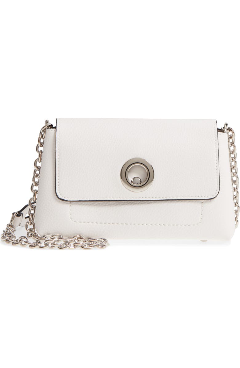 Sondra Roberts Chain Strap Faux Leather Crossbody Bag, Main, color,