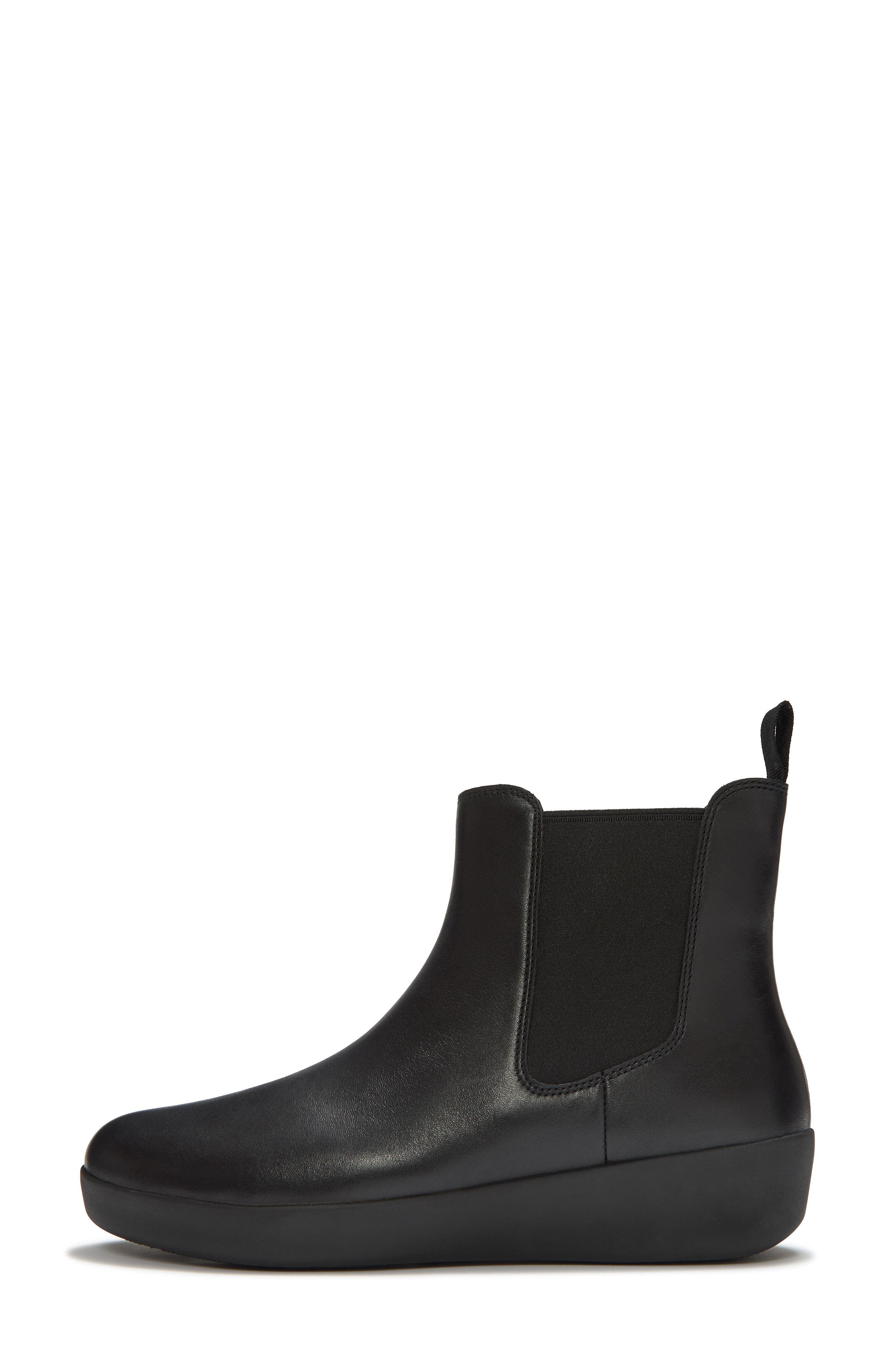 Flowform Leather Chelsea Boot, Alternate, color, ALL BLACK