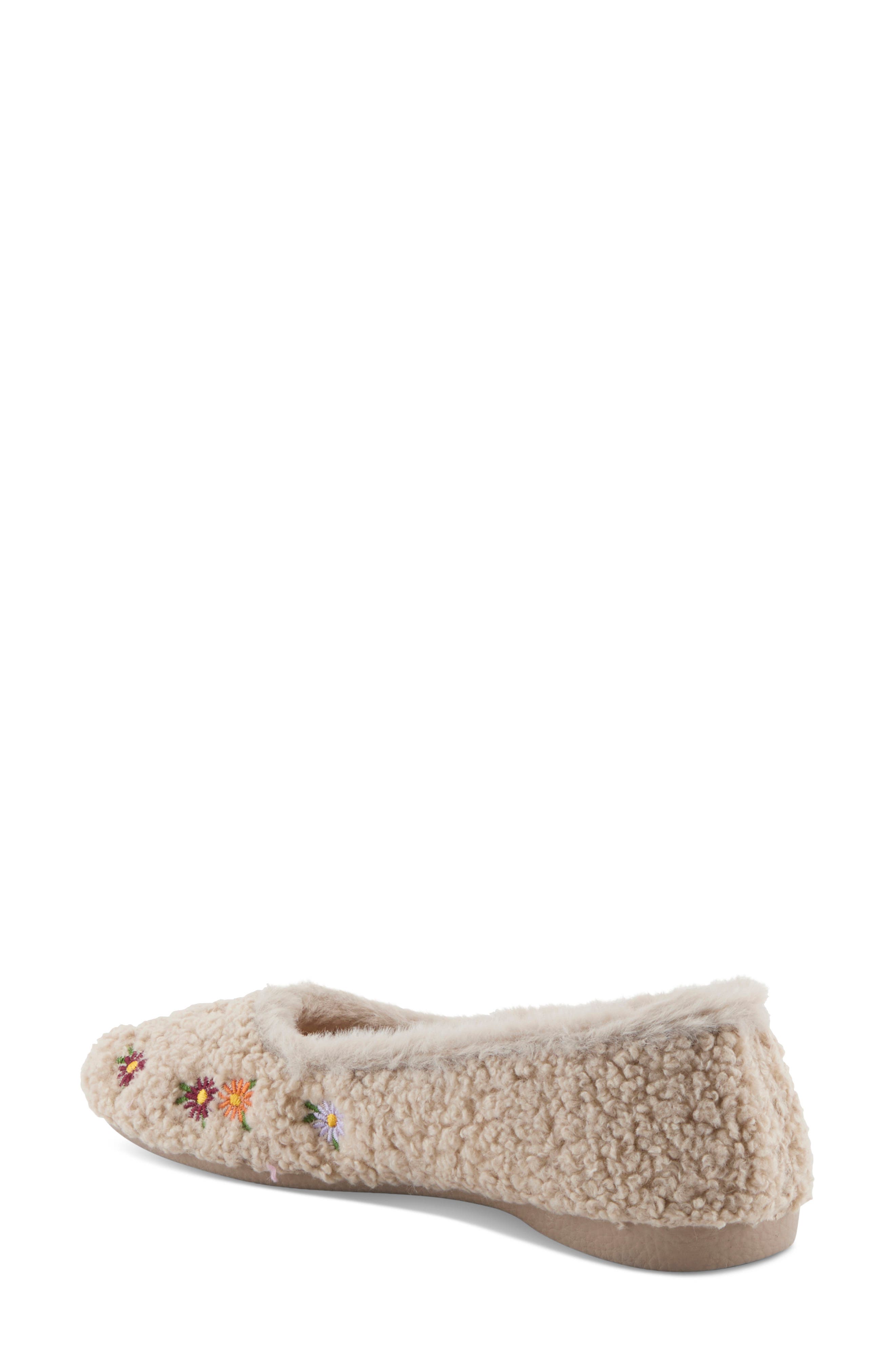 Fleece Ballet Slipper, Alternate, color, BEIGE MULTI