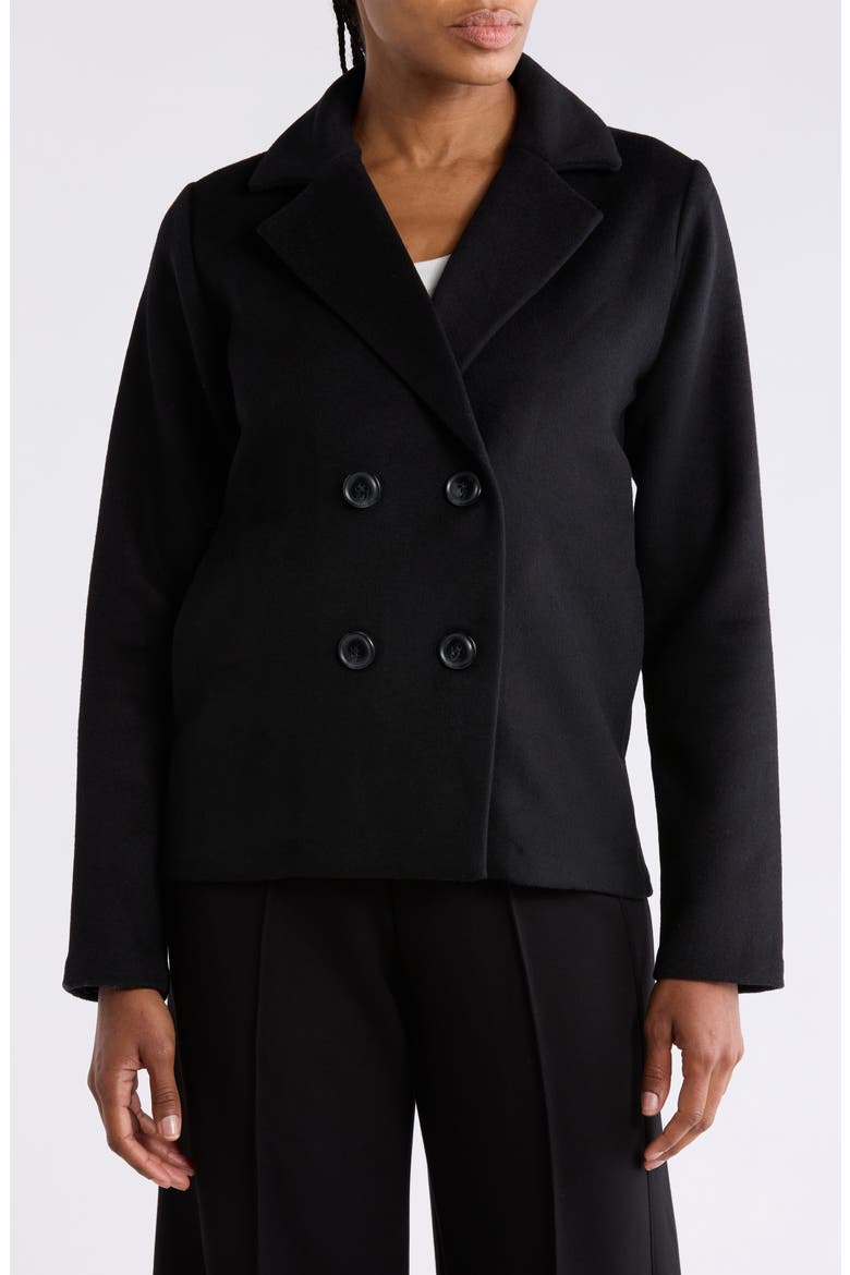Ingrid Double Breasted Jacket, Alternate, color, BLACK