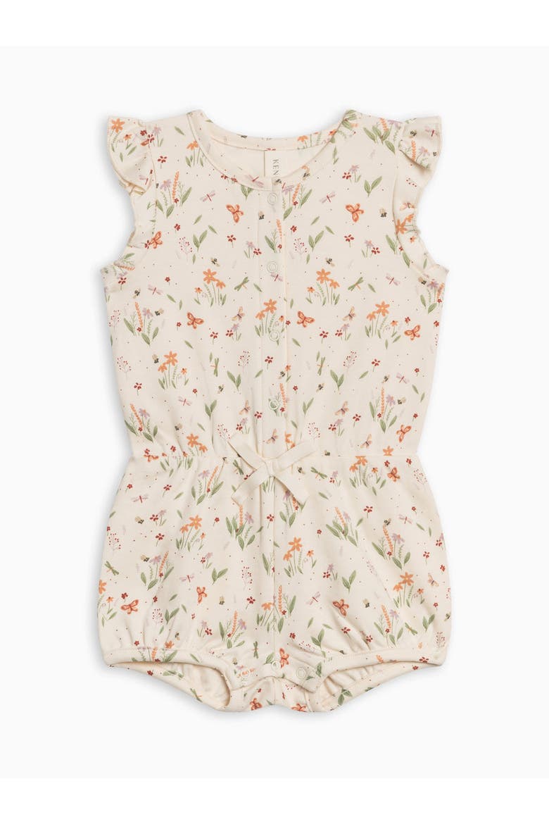 Organic Amelia Romper, Alternate, color, Butterfly / Fog + Mint