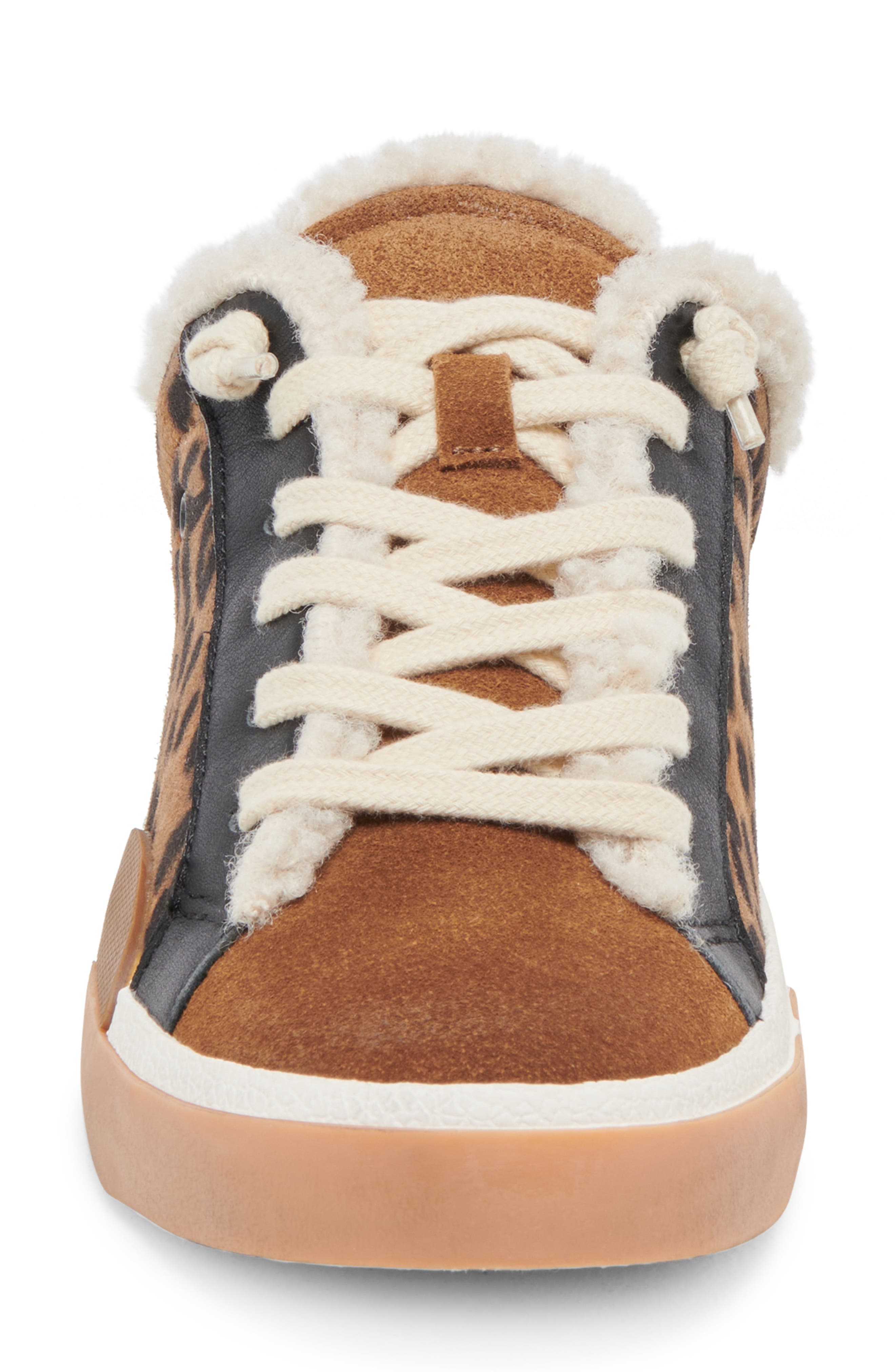 Dolce Vita Zantel Faux Shearling Lined Slip-On Sneaker, Alternate, color, Leopard Suede