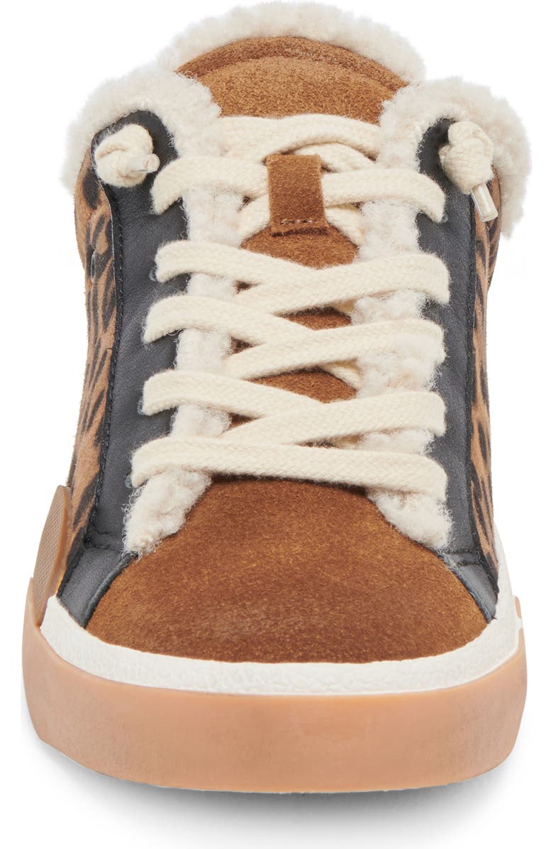 Dolce Vita Zantel Faux Shearling Lined Slip-On Sneaker, Alternate, color, Leopard Suede
