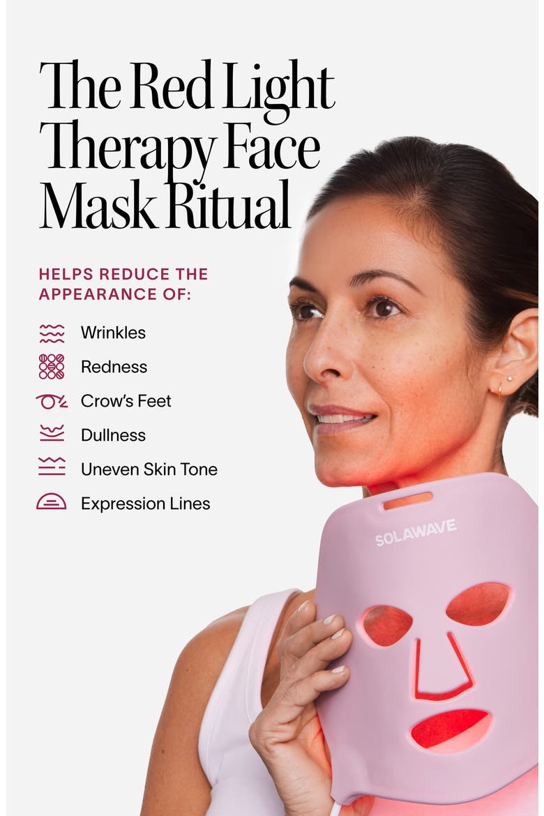 Wrinkle Retreat Light Therapy Face Mask, Alternate, color, PINK