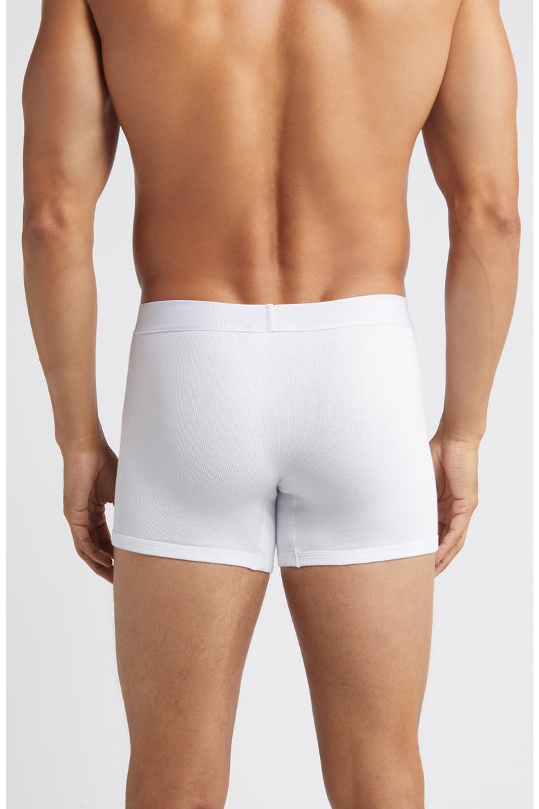 '90s Logo Cotton Rib Trunks, Alternate, color, OPTICAL WHITE