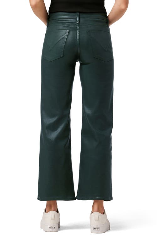 Hudson Rosie High-rise Wide Leg Ankle Jean In Coated Scarab