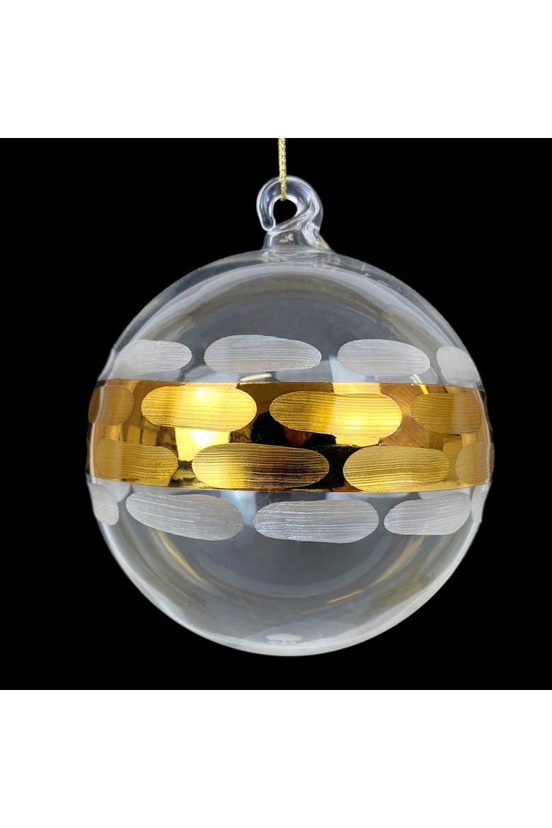 Truro Gold Glass Ornament, Main, color, clear/gold