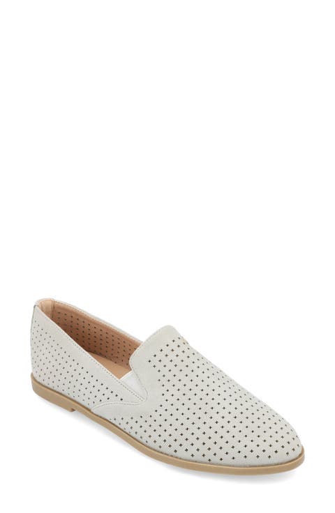 Lucie Perforated Flat Loafer - Wide Width Available (Women)