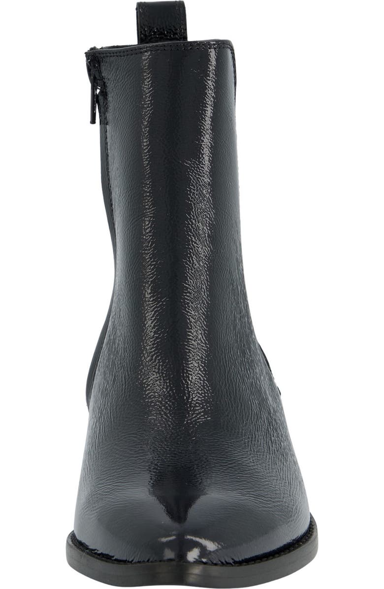 Paul Green Celina Pointed Toe Bootie, Alternate, color, Black Crinkled Patent