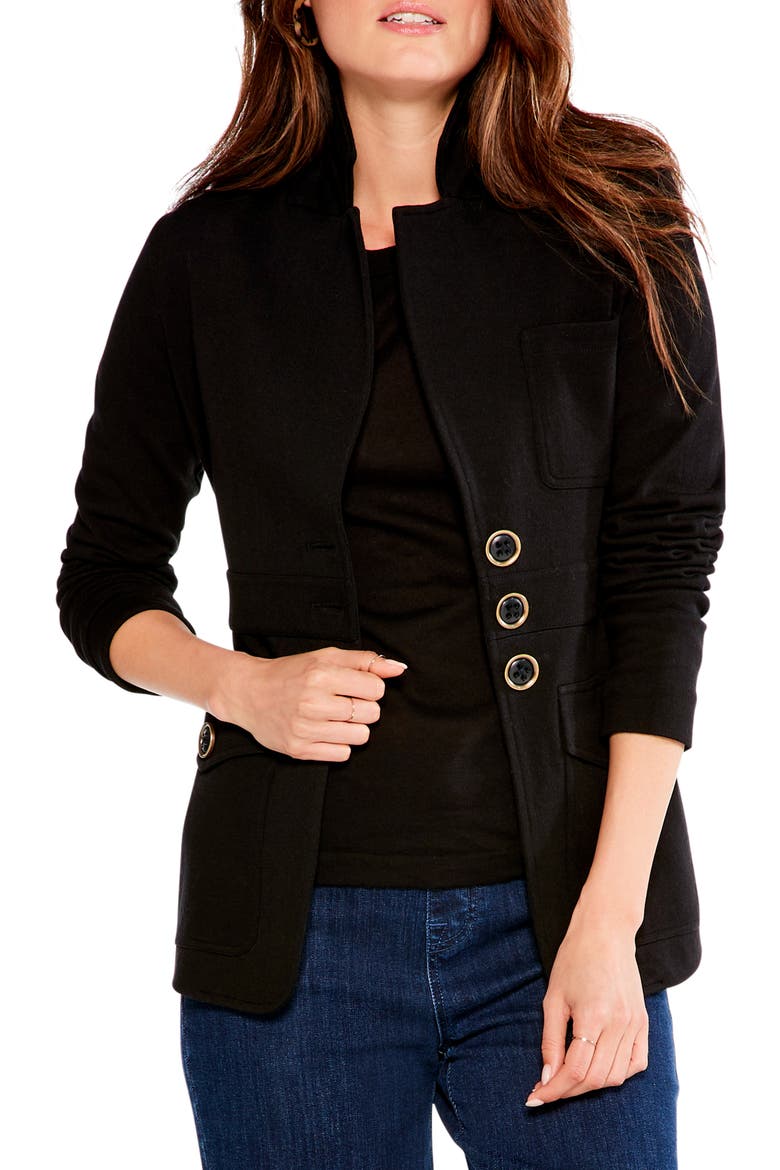 Editor Knit Blazer, Main, color, BLACK ONYX