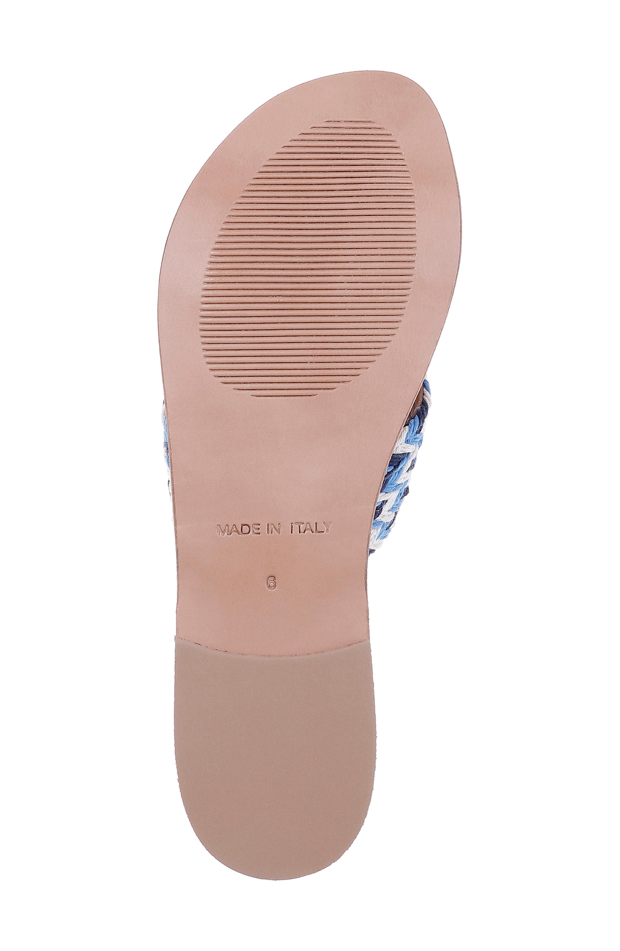 Sydney Woven Slide Sandal, Alternate, color, BLUE MULTI FABRIC