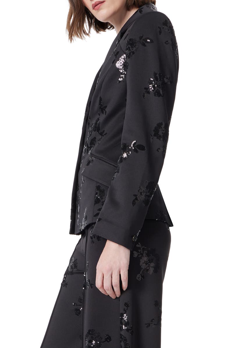 DO by Dee Ocleppo Sequin Scuba Blazer, Alternate, color, Black