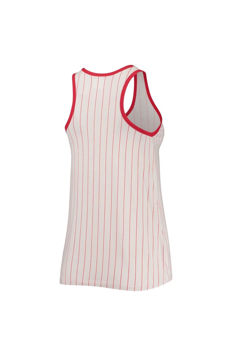 New Era Women's New Era White/Red Boston Red Sox Pinstripe Scoop Neck Tank Top, Alternate, color, 