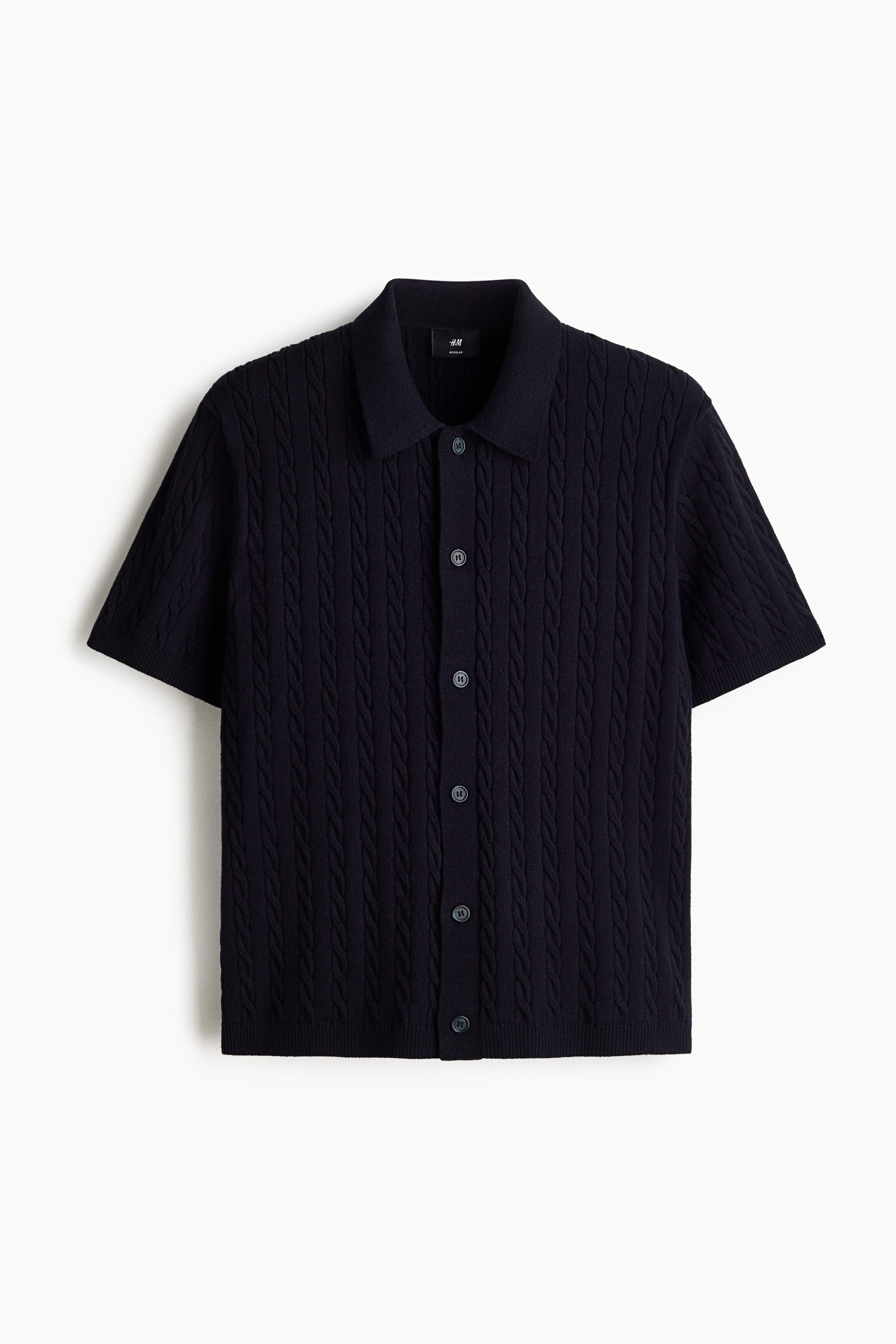 Regular Fit Cable-knit Shirt - image 5