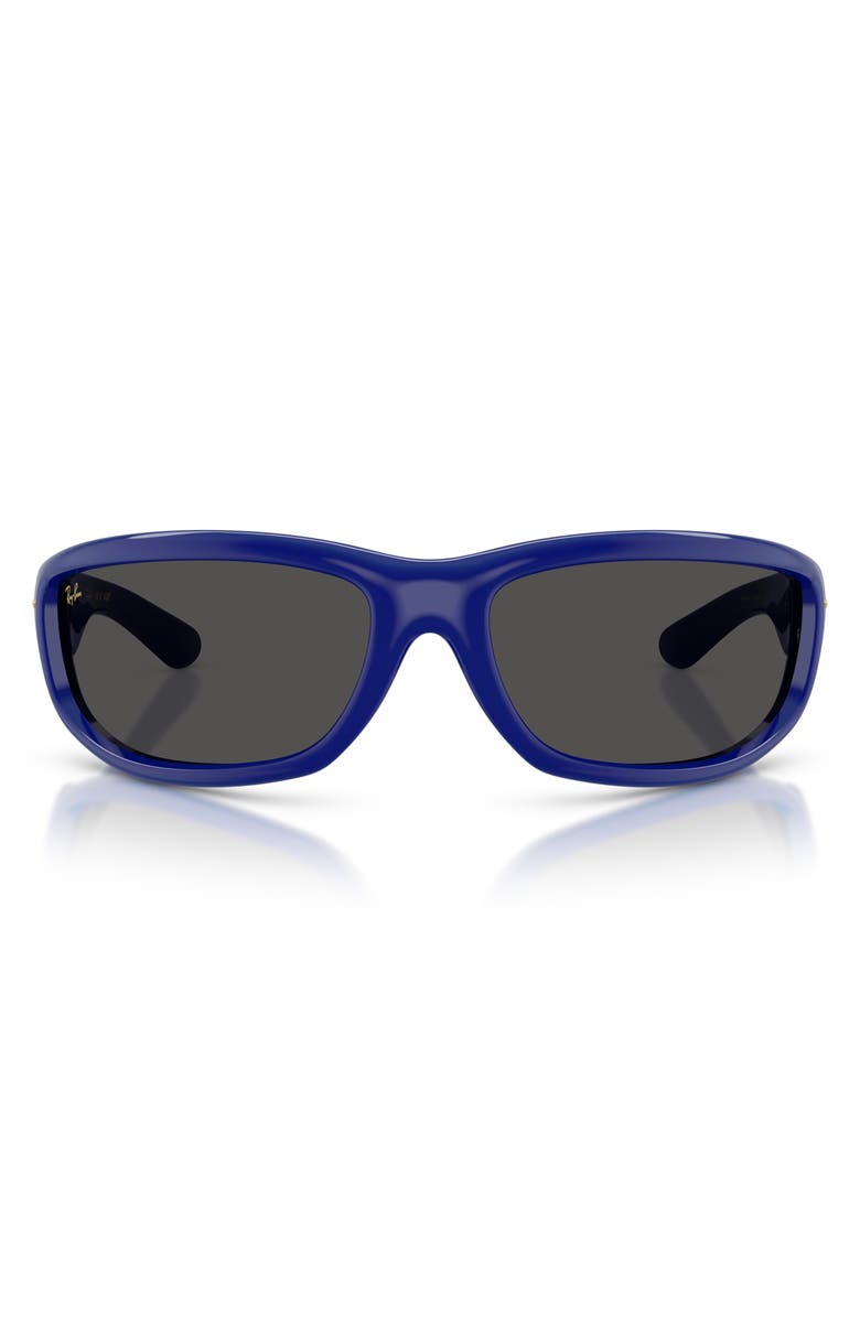 Ray-Ban x A$AP Rocky Ultra Wrap 003 86mm Shield Sunglasses, Main, color, Blue / Dark Grey